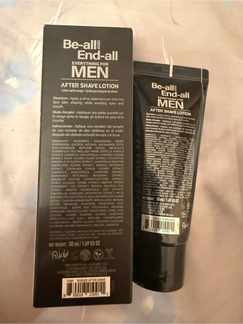 RUDE Be-all and End-all Men's Aftershave Lotion Mint Antibacterial 1.69 oz